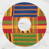 African Print Wijnglas Labels (Voorkant)