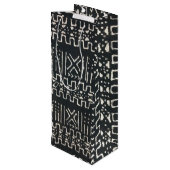 African Print Wine Gift Bag Wijn Cadeautas (Achterkant Gekanteld)