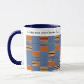 African Proverb Denim Blue Kente Mok (Links)