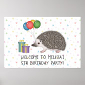 African Pygmy Hedgel - Birthday Party Welcome Poster (Voorkant)