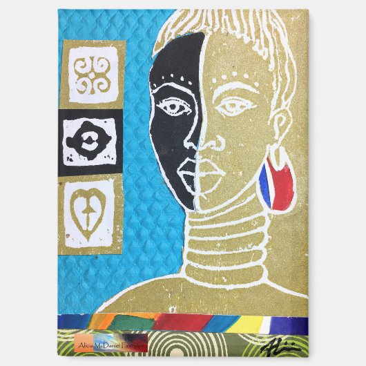 African Queen II Kunst van Alicia McDaniel Fine Ar Magneet (Voorkant)