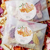 African Queen lelie sinaasappel roze bloemenkunst  Ronde Sticker