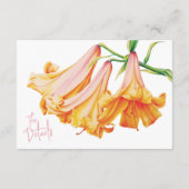 African Queen lelie sinaasappel roze kunst bruilof Informatiekaartje (Achterkant)