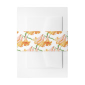 African Queen lelie sinaasappel roze kunst patroon Uitnodigingen Wikkel (Voorkant Voorbeeld)