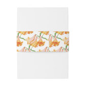 African Queen lelie sinaasappel roze kunst patroon Uitnodigingen Wikkel (Achterkant Voorbeeld)