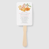 African Queen Lily waterverf bruiloft programma Handwaaier (Voorkant)