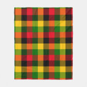  African Rasta Reggae Colours Plaid Pattern Design Fleece Deken (Voorkant)