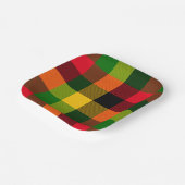  African Rasta Reggae Colours Plaid Pattern Design Papieren Bordje (Gebogen)