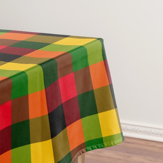  African Rasta Reggae Colours Plaid Pattern Design Tafelkleed