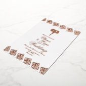 African Roos Gold Ankara Weddenschap geperst Folie Uitnodiging (Gedraaid)