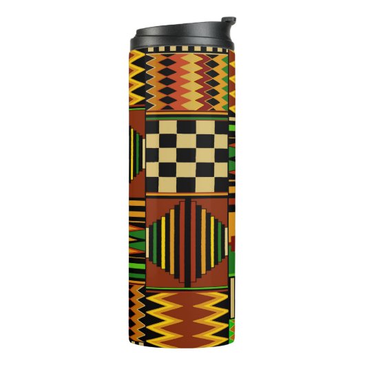 African Royal Kente Cloth Design Thermosbeker (Gedraaid links)