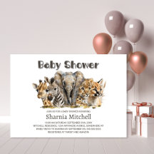 African Safari Animals Baby shower