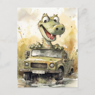 African Safari Crocodile Briefkaart