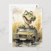 African Safari Crocodile Briefkaart (Voorkant / Achterkant)