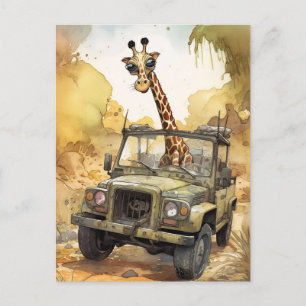African Safari Giraffe Briefkaart