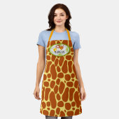 African Safari Giraffe Print Schort (Gedragen)