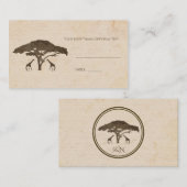 African Safari Giraffes Tree Trouwtafel Zitplaatse Plaatskaartje (Voorkant / Achterkant)