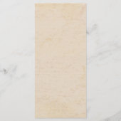 African Safari Giraffes Tree Vintage Wedding Menu (Achterkant)