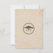 African Safari Giraffes Tree Weddenable Table Numb Kaart (Achterkant)