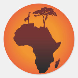 African Safari Kaart - Sticker