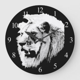 African Safari Lion  Large Clock Grote Klok