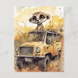 African Safari Meerkat Briefkaart