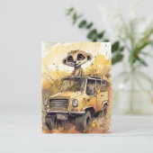 African Safari Meerkat Briefkaart (Staand voorkant)