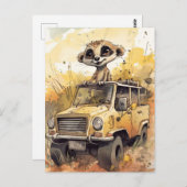 African Safari Meerkat Briefkaart (Voorkant / Achterkant)