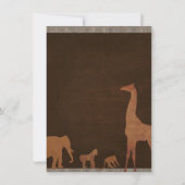 African Safari Oerwoud Zoo Animals Baby shower Kaart (Achterkant)