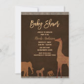 African Safari Oerwoud Zoo Animals Baby shower Kaart (Voorkant)