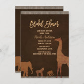 African Safari Oerwoud Zoo Animals Vrijgezellenfee Kaart (Voorkant / Achterkant)