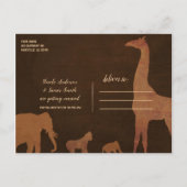 African Safari Oerwoud Zoo Bewaar de datum Aankondigingskaart (Achterkant)