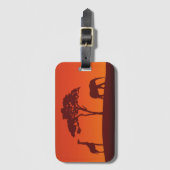 African Safari Silhouette - Bagagelabel (Voorkant (verticaal))