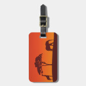 African Safari Silhouette - Bagagelabel (Voorkant verticaal)