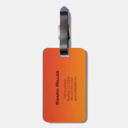 African Safari Silhouette - Bagagelabel (Achterkant verticaal)