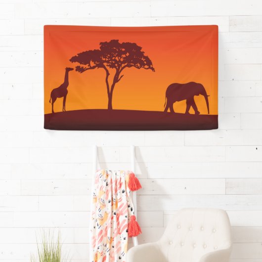 African Safari Silhouette - Banner (Insitu)