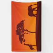 African Safari Silhouette - Banner (Verticaal)