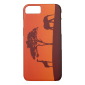 African Safari Silhouette - iPhone Case (Achterkant)