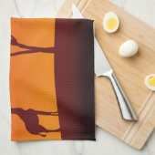 African Safari Silhouette - Kitchen Towel Theedoek (Quarter Fold)