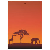 African Safari Silhouette - Klembord (Achterkant)