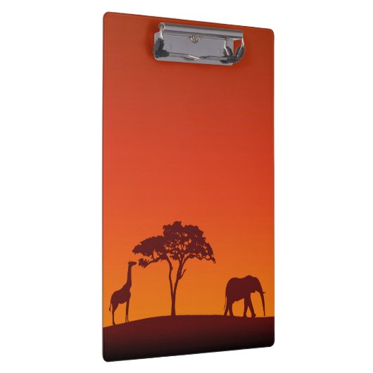 African Safari Silhouette - Klembord (Rechts)