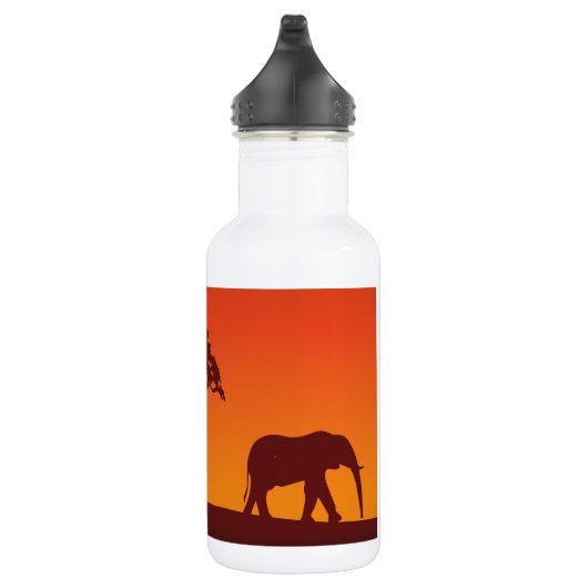 African Safari Silhouette - Liberty Bottle Waterfles (Rechts)