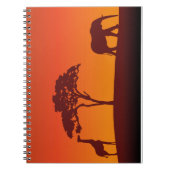 African Safari Silhouette - notebook Notitieboek (Voorkant)