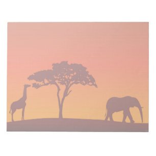 African Safari Silhouette - Notitieblok