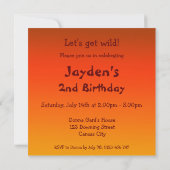 African Safari Silhouette Party - Uitnodiging (Achterkant)