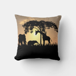 African Safari Silhouette Pillow Kussen