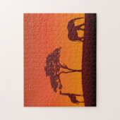 African Safari Silhouette - Puzzle Legpuzzel (Verticaal)