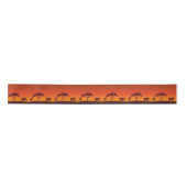African Safari Silhouette - Ribbon Satijnen Lint (Voorkant)