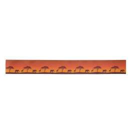 African Safari Silhouette - Ribbon Satijnen Lint