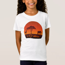 African Safari Silhouette - Shirt van het Kind